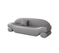 GEK208130 Moderno Taburete de Lujo Ligero for Dormitorio Principal, Taburete de cabecera, sofá Cama, Sala de Estar, Tienda de Ropa, Taburete de sofá Largo Decorativo(Light Gray,Medio)