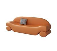 GEK208130 Moderno Taburete de Lujo Ligero for Dormitorio Principal, Taburete de cabecera, sofá Cama, Sala de Estar, Tienda de Ropa, Taburete de sofá Largo Decorativo(Orange,Grande)