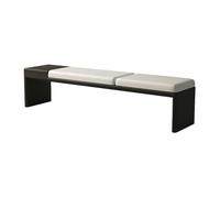 GEK208130 Moderno Taburete de Madera for Cambiar Zapatos, Sencillo e Informal, for Uso doméstico, Banco Largo a los pies la Cama, cojín Cuero Decorativo(XL)