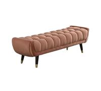 GEK208130 Moderno Taburete de Noche for Dormitorio, Banco for sofá, Taburete Simple for Cambiar Zapatos, Banco Decorativo de Lujo Ligero Europeo Decorativo(Orange,120 * 45 * 45CM)