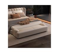 GEK208130 Moderno Taburete de Noche Ligero de Lujo for Sala de Estar, sofá Minimalista, Dormitorio, Taburete de Noche, guardarropa, Taburete for Cambiar Zapatos Decorativo(Off-White,Pequeño)