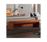 GEK208130 Moderno Taburete de Noche Minimalista Italiano, Ligero, de Lujo, Moderno, for Dormitorio, for Guardar Ropa, sofá de Alta Gama, Banco Largo. Decorativo(Orange)