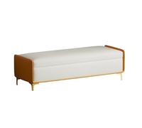GEK208130 Moderno Taburete de pie de Cama, Taburete for Cambiar Zapatos, Banco de Entrada, Tienda de Ropa, guardarropa, sofá de Descanso, Taburete de Almacenamiento Decorativo(Off-White,Grande)