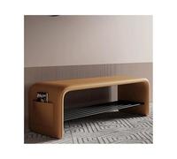 GEK208130 Moderno Taburete for Cambiar Zapatos en la Puerta, Zapatero, Almacenamiento, Taburete de Dos usos, Dormitorio, Sencillo, mesita de Noche, Banco for Sentarse Decorativo(Orange,Medio)