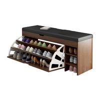 GEK208130 Moderno Taburete for Cambiar Zapatos, for Uso doméstico, for Puerta de Entrada, Sencillo, con Bolsa Suave Organizador