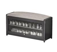 GEK208130 Moderno Taburete for Cambiar Zapatos, Zapatero, Uso doméstico, Asiento Suave, Entrada, vestíbulo, Almacenamiento Organizador