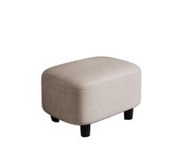 GEK208130 Moderno Taburete for Limpiar Zapatos, Puerta de Entrada del hogar, Taburete pequeño, cojín for sofá Simple, pies, taburetes Cortos Cuero for Sala Estar Decorativo(Beige)