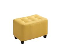 GEK208130 Moderno Taburete for lustrar Zapatos, Taburete pequeño for el hogar, de Tela Madera Maciza for sofá, reposapiés, Puerta for Sala Estar, Banco for for Decorativo(Yellow)