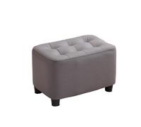 GEK208130 Moderno Taburete for lustrar Zapatos, Taburete pequeño for el hogar, de Tela Madera Maciza for sofá, reposapiés, Puerta for Sala Estar, Banco for for Decorativo(Grey)