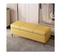 GEK208130 Moderno Taburete for Zapatos for Uso doméstico, Taburete de Almacenamiento for Entrada, for, for mesita Noche, for sofá, Largo Que se Puede almacenar Decorativo(Yellow,130cm)