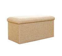GEK208130 Moderno Taburete Rectangular for Cambiar Zapatos de Entrada, Taburete Almacenamiento for el hogar, Puede Sentarse, for Adultos, Caja, for, Banco Descanso Plegable Decorativo(Beige,Pequeño)