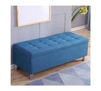 GEK208130 Moderno Taburete Rectangular for sofá, Taburete for lustrar Zapatos, for mesita de Noche, Almacenamiento Multifuncional, taburetes for vestidor Decorativo(Blue,50 * 30 * 35cm)