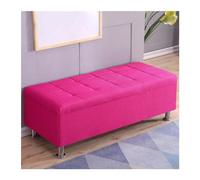 GEK208130 Moderno Taburete Rectangular for sofá, Taburete for lustrar Zapatos, for mesita de Noche, Almacenamiento Multifuncional, taburetes for vestidor Decorativo(Rose Pink,50 * 30 * 35cm)