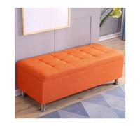 GEK208130 Moderno Taburete Rectangular for sofá, Taburete for lustrar Zapatos, for mesita de Noche, Almacenamiento Multifuncional, taburetes for vestidor Decorativo(Orange,40 * 40 * 40cm)
