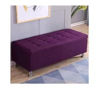 GEK208130 Moderno Taburete Rectangular for sofá, Taburete for lustrar Zapatos, for mesita de Noche, Almacenamiento Multifuncional, taburetes for vestidor Decorativo(Purple,140 * 40 * 40cm)