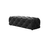 GEK208130 Moderno Taburete tapizado de Cuero for sofá, Sala Estar, Dormitorio, Extremo Cama, Taburete Madera for Cambiar Zapatos Decorativo(Grande)