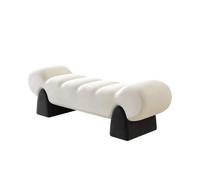 GEK208130 Moderno Taburete tapizado de Madera Color sólido for sofá, Taburete for Cambiar Zapatos, Dormitorio, Cama, vestidor casa Decorativo(Medio)