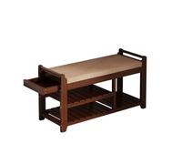GEK208130 Moderno Vestíbulo de Entrada, Taburete for Cambiar Zapatos, Banco Largo, sofá, Armario Integrado for el hogar Organizador(Bruin)
