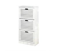 GEK208130 Moderno Zapatero con Puertas y cajones, Zapatero de Madera Independiente for Entrada - Blanco Organizador