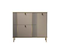 GEK208130 Moderno Zapatero Grande con Capacidad for 20 Pares de Zapatos, Organizador de Zapatos con 1 Puerta y 2 cajones abatibles, for pasillos y recibidores. Organizador
