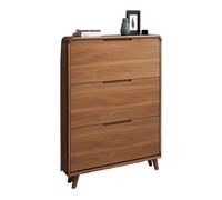 GEK208130 Moderno Zapatero Independiente de Madera con 3 cajones abatibles for Entrada, Zapatero Estrecho de 80 cm Organizador