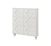 GEK208130 Moderno Zapatero Oculto de 100 cm con Canal de Entrada y 3 cajones abatibles, Zapatero Independiente Estrecho (Blanco) Organizador