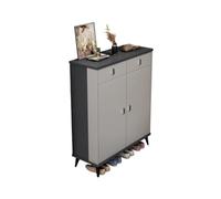 GEK208130 Moderno Zapatero Organizador de 5 Niveles con 2 cajones, Zapatero Independiente de Madera, estantes Ajustables for Entrada y Pasillo. Organizador