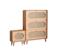 GEK208130 Moderno Zapatero Plegable Ultrafino con Forma de Cubo, Escalera Entrada Sencilla Organizador(Medio)