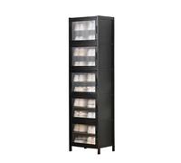 GEK208130 Moderno Zapatero Puerta Hogar Gran Capacidad Entrada Zapatero Organizador Ahorro de Espacio Simple Madera Maciza Organizador(10 Layers)