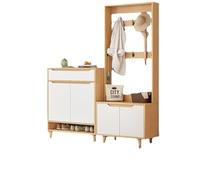 GEK208130 Moderno Zapatero y Perchero Integrado, Puerta de Entrada a la casa de pie con Percha, Mueble de Entrada, Simple, Moderno, pequeño apartamento Zapatero Organizador