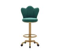 GEK208130 Multiusos Mesa de Bar con Isla for cajero, Silla de Comedor, recepción, Respaldo for Sentarse, Taburete Alto, Silla de Metal Simple de Lujo Ligera for Uso doméstico Moderno(Green)