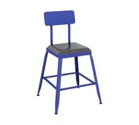 GEK208130 Multiusos Mesa y sillas de Bar cuadradas de Hierro de Colores pequeños y Coloridos for balcón, Bar, Tienda de té con Leche, taburetes Altos Moderno(Blue)