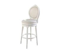 GEK208130 Multiusos Silla Alta de Estilo Europeo, Taburete de Bar de Madera Maciza, Silla de Bar Ligera de Lujo, taburetes Altos con Respaldo Retro for el hogar Moderno