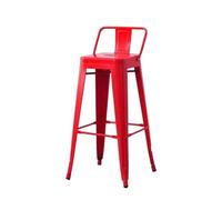GEK208130 Multiusos Silla Alta de Estilo Industrial, Barril de Gasolina, Hierro, Barra Decorativa, taburetes de Bar de Estilo Retro, taburetes de Restaurante Moderno(Red)