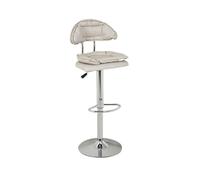 GEK208130 Multiusos Silla Alta Ligera de Lujo for el hogar, Silla Moderna y Creativa, Suave, con Barra elevadora, giratoria Simple Moderno(Light Gray)