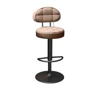 GEK208130 Multiusos Silla de Bar con elevación y Giro de 360 Grados, Respaldo Alto, Mesa de Isla, Silla de Comedor Moderno(Bruin)
