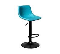 GEK208130 Multiusos Silla De Bar Giratoria Restaurante Moderno Cafetería Silla De Mesa Isla Respaldo Simple Silla De Comedor De Pie Alto Se Puede Levantar (60-80 Cm) Moderno(Blue)