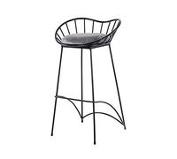 GEK208130 Multiusos Silla de Barra de Hierro Personalizada, 75cm/29,52 Pulgadas, recepción, Restaurante, Bar, Taburete Alto Simple Moderno(Negro)