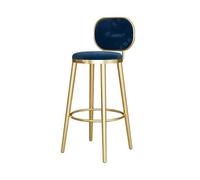 GEK208130 Multiusos Sillas de Bar de Estilo escandinavo, de Lujo, Modernas, con Isla, Respaldo Sencillo, taburetes Altos Moderno(Blue)