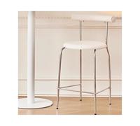GEK208130 Multiusos Sillas de Bar Hogar Respaldos Minimalistas Bancos de Isla Sillas Altas Sillas de Bar Taburetes Ligeros de Lujo con Patas Altas Estilo Crema Moderno