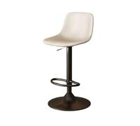 GEK208130 Multiusos Sillón Elevador Taburete Alto de Lujo Ligero Taburete de Bar Giratorio Taburetes de Bar con Respaldo de Isla for el hogar Moderno(Blanco)