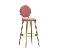 GEK208130 Multiusos Taburete Alto de Bar Moderno de 75 cm con Respaldo Alto for el hogar, Silla de Bar for cafetería Moderno(Pink)