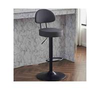 GEK208130 Multiusos Taburete Alto de Moda for el hogar, Taburete Elevador for cajero, Taburete Giratorio, Taburete de Bar Frontal, Taburete Redondo Comercial, Silla giratoria Moderno(Grey)