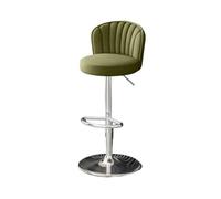GEK208130 Multiusos Taburete Alto Giratorio con elevación for Uso Comercial, Taburete de Bar, Silla Alta for el hogar, taburetes Redondos Moderno(Green)