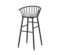 GEK208130 Multiusos Taburete Alto Moderno, Silla de Bar de Hierro Simple, Estilo Industrial Retro, Taburete de Bar Ligero de Lujo con Respaldo Moderno