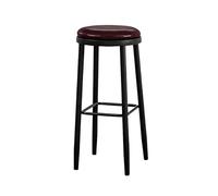 GEK208130 Multiusos Taburete Alto Redondo de 27,95 Pulgadas, Silla de Bar de Hierro, Restaurante, cafetería, Isla, Mesa, Silla de Comedor Moderno(Bruin)