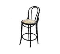 GEK208130 Multiusos Taburete de Bar de Estilo rústico Taburete Alto de Madera Maciza de Estilo Vintage Mesa de Isla Silla de Respaldo Alto escandinava for Uso doméstico Moderno(Negro)