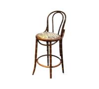 GEK208130 Multiusos Taburete de Bar de Estilo rústico Taburete Alto de Madera Maciza de Estilo Vintage Mesa de Isla Silla de Respaldo Alto escandinava for Uso doméstico Moderno(Bruin)