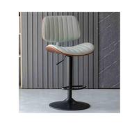 GEK208130 Multiusos Taburete de Bar de Lujo Ligero Taburetes Altos giratorios con elevación for el hogar Sillas de mostrador con Isla Taburetes de Bar Europeos Sillas con Respaldo Moderno(Grey)