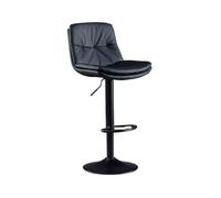 GEK208130 Multiusos Taburete de Bar elevable de 60 a 80 cm, Moderno y Sencillo, con Respaldo for recepción, Taburete Alto Ligero de Lujo, Silla for el hogar Moderno(Negro)